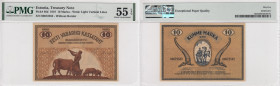 Estonia 10 Marka 1919 - PMG 55 EPQ About Uncirculated
Pick 46d.