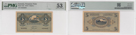 Estonia 5 Marka 1919 - PMG 53 About Uncirculated
Pick 45a.