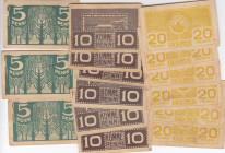 Estonia 5, 10 & 20 Penni 1919 (15)
Various. Pick 39-41.