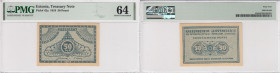 Estonia 50 Penni 1919 - PMG 64 Choice Uncirculated
Pick 42a.