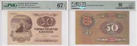 Estonia 50 Krooni 1929 - PMG 67 EPQ Superb Gem Unc
Top Pop — the highest graded example in the PMG census. Pick 65a. 