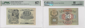 Estonia 20 Krooni 1932 - PMG 67 EPQ Superb Gem Unc
Only 1 specimen graded higher by PMG. Pick 64a. 