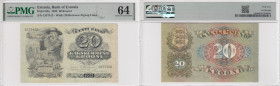 Estonia 20 Krooni 1932- PMG 64 Choice Uncirculated
Pick 64a.