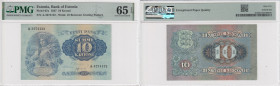 Estonia 10 Krooni 1937 - PMG 65 EPQ Gem Uncirculated
Pick 67a.