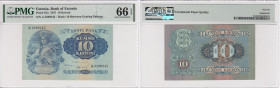 Estonia 10 Krooni 1937 - PMG 66 EPQ Gem Uncirculated
Pick 67a.