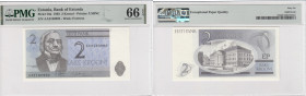 Estonia 2 Krooni 1992 - PMG 66 EPQ Gem Uncirculated
Pick 70a.