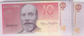 Estonia 10 Krooni 1994 (20) Sequential #
UNC. Pick 77.