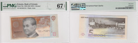Estonia 5 Krooni 1994 (ND 1997) - PMG 67 EPQ Superb Gem Unc
Only 6 specimens graded higher by PMG. Pick 76a. 