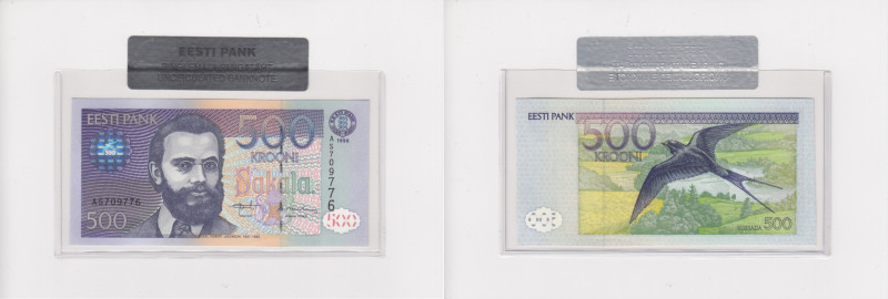 Estonia 500 Krooni 1996
UNC. In original official bank packaging. Pick 81.