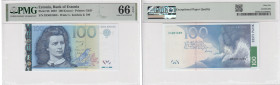 Estonia 100 Krooni 2007 - PMG 66 EPQ Gem Uncirculated
Pick 88.