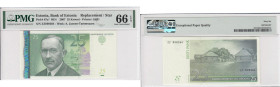 Estonia 25 Krooni 2007 - PMG 66 EPQ Gem Uncirculated
Replacement. Only 4 specimens graded higher by PMG. Pick 87a. 