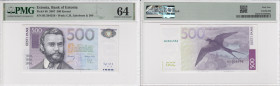 Estonia 500 Krooni 2007 - PMG 64 Choice Uncirculated
Pick 89.