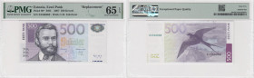 Estonia 500 Krooni 2007 - Replacement - PMG 65 EPQ Gem Uncirculated
Pick 89*.