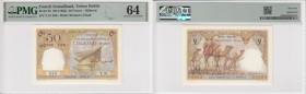 French Somaliland 50 Francs - Djibouti ND (1952) - PMG 64 Choice Uncirculated
Pick 25.
