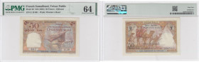 French Somaliland 50 Francs 1952 - PMG 64 Choice Uncirculate
Pick 25.