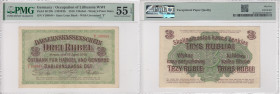 Germany (Occupation of Lithuania WWI, Posen) 3 Rubel 1916 - PMG 55 EPQ About Uncirculated
Pick R123b.