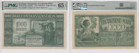 Germany (Occupation of Lithuania WWI, Kowno) 1000 Mark 1918 - PMG 65 EPQ Gem Uncirculated
Pick R134a.