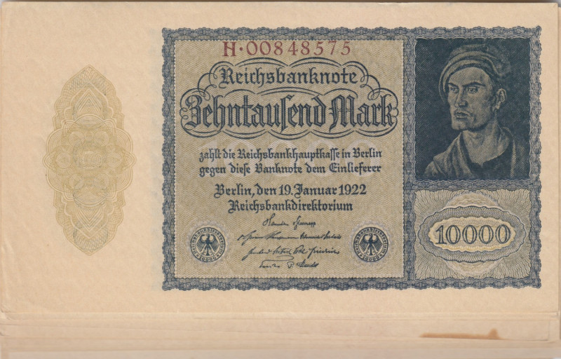 Germany 10 000 Mark 1922 (25)
AU. Pick 72.