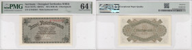 Germany (Occupied Territories WWII) 2 Reichsmark ND (1940-1945) - PMG 64 EPQ Choice Uncirculated
Pick R137a.