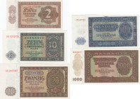 German DR 2- 1000 Mark 1948 (5)
UNC. Pick 10-16.