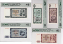 Germany 100, 50, 20, 10 & 5 Mark 1964 - PMG 66 EPQ Gem Uncirculated (5)
Pick 26a, 25a, 24a, 23a, 22a. For additional photographs, please visit our web...