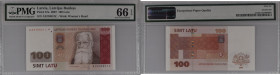 Latvia 100 Latu 2007 - PMG 66 EPQ Gem Uncirculated
Pick 57a.
