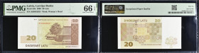 Latvia 20 Latu 2009 - PMG 66 EPQ Gem Uncirculated
Pick 55b.