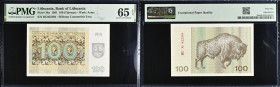 Lithuania 100 Talonas 1991 W/O Text - PMG 65 EPQ Gem Uncircuated
Pick 38a.