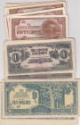 Malaya 50 Cents- 10 Rupees 1942 (20+17+13)
UNC. Pick M4-M7.