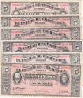 Mexico 5 Pesos 1914 (6) Chihuahua
AU. Pick S531-532A.