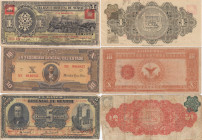 Group of Mexico Banknotes (3)
Various.