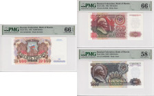 Russia 10 000, 1000 & 500 Rubles 1992 - PMG 58 EPQ Choice About Unc & 66 EPQ Gem Unc (3)
Pick 253a, 250a, 249a. For additional photographs, please vis...