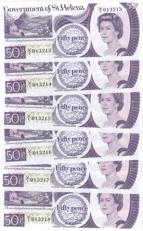 Saint Helena 50 Pence 1979 (6) Sequential #
UNC. Pick 5