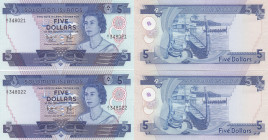 Solomon Islands 5 Dollars 1977 (2) Sequential #
UNC. Pick 6a.