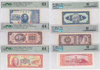Group of Graded Taiwan Banknotes (3) PMG 63-64
Various.