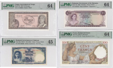 Group of Graded World Banknotes (4) PMG 45-64
Various.