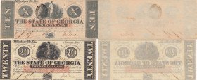 Georgia 10 & 20 Dollars 1862 (2)
UNC.