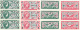 USA 10 & 25 Cents 1965 MPC (6) Sequential #
UNC. Pick M58, 59.