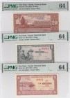 Group of Graded South Vietnam Banknotes (3) PMG 64
Various.