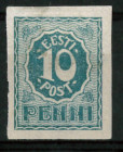 Estonia proof stamp 10 Penni 1919
MH *
Sign. K.Kokk. 
Sold as seen, no returns.