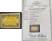 Estonia Viking ship 5 Marka proof stamp. H/O G:4
H/O G:4
Bronze frame. Certificate Th. Löbbering. Sold as seen, no returns.