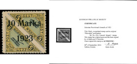 Estonia airmail stamp 10 Marka 1923
Päevaleht perforation. Genuine Sign + certificate K.Kokk, sign.A.Malla, V.Nemvalz. Sold as seen, no returns.