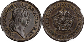 1722 Rosa Americana Penny. Martin 2.34-D.2, W-1268. Rarity-5. UTILE DULCI. AU Details--Burnished (NGC).
PCGS# 113. NGC ID: 2ASP.

Estimate: $800