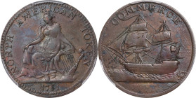 "1781" (ca. 1820) North American Token. W-13980. Rarity-2. EF Details--Environmental Damage (PCGS).
PCGS# 589. NGC ID: 2B5H.

Estimate: $250