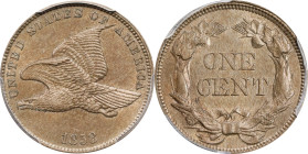 1858 Flying Eagle Cent. Small Letters. AU-58+ (PCGS).
PCGS# 2020. NGC ID: 2279.

Estimate: $500