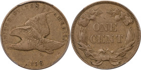 1858 Flying Eagle Cent. Small Letters. VF-35 (PCGS).
PCGS# 2020. NGC ID: 2279.

Estimate: $150