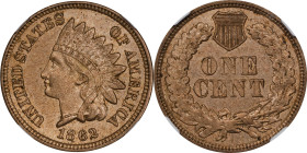 1862 Indian Cent. MS-63 (NGC). CAC.
PCGS# 2064. NGC ID: 227H.

Estimate: $400