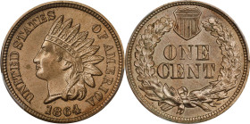 1864 Indian Cent. Copper-Nickel. MS-64 (PCGS).
PCGS# 2070. NGC ID: 227K.

Estimate: $575