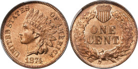 1874 Indian Cent. MS-64 RB (PCGS).
PCGS# 2119. NGC ID: 227Z.

Estimate: $525