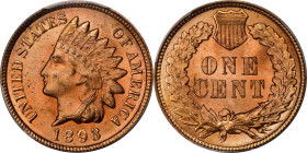1893 Indian Cent. MS-65+ RD (PCGS). CAC.
PCGS# 2186. NGC ID: 228M.

Estimate: $1100
